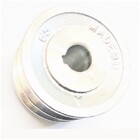 Polia Alumínio 2 Canais Perfil A 65mm Com Furo 3/4"