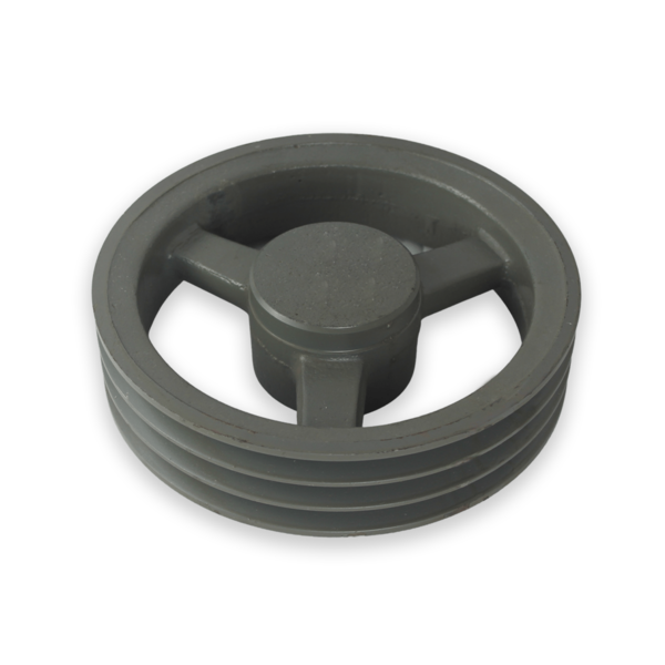 Polia De Ferro Fundido 160mm 3 Canais Perfil B Sem Furo