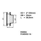 Polia Ferro Fundido 1 Canal Perfil A 50mm Furo 5/8" 15,88mm