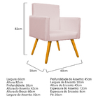 Poltrana Beatriz Cadeira Sala De Estar Escritório Recepção Sa