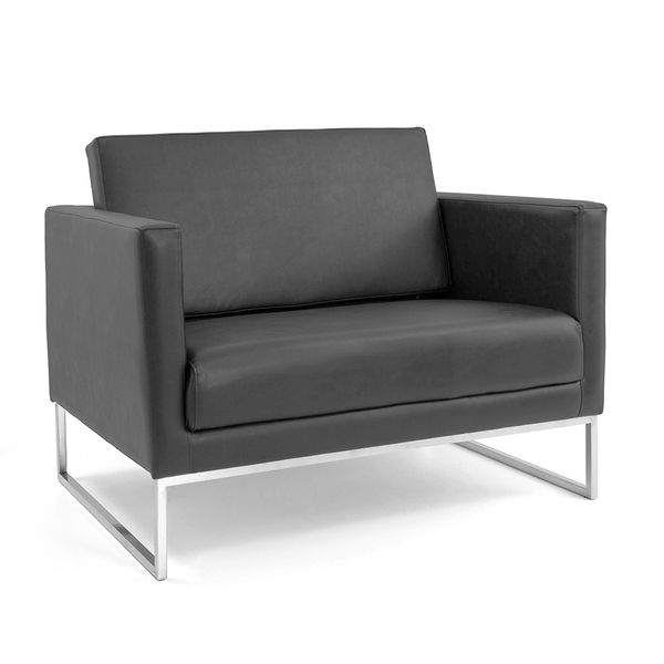 Poltrona 02 Lugares Maia Corano Base De Alumínio - D'rossi -