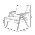 Poltrona 040 Milano Couro Havana Com Braço De Madeira