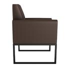 Poltrona 1 Lugar Decorativa Latim Sintetico Marrom