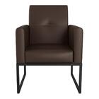 Poltrona 1 Lugar Decorativa Latim Sintetico Marrom