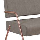 Poltrona 2 Lugares Luara Cobre E Marrom 112 Cm