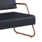 Poltrona 2 Lugares Luara Cobre E Preta 112 Cm