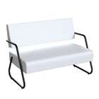 Poltrona 2 Lugares Luara Preta E Branca 112 Cm