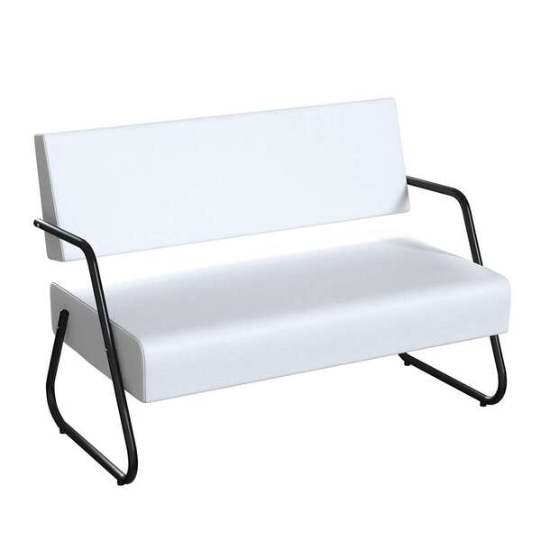 Poltrona 2 Lugares Luara Preta E Branca 112 Cm