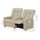 Poltrona 2 Lugares Reclinável Jetta Bege