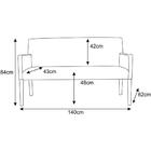 Poltrona 2 Lugares Tressê Joy B170 Azul - Domi