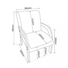 Poltrona 59cm Veludo Ravena Viero Móveis