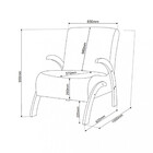 Poltrona 65cm Linho Bari Viero Móveis