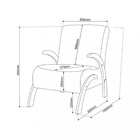 Poltrona 65cm Veludo Bari Viero Móveis