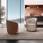 Poltrona 82cm X 70cm X 72cm Base Fixa Londres Bege