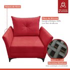 Poltrona 92cm Mm22 Martins Estofados Vermelho