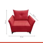 Poltrona 92cm Mm22 Martins Estofados Vermelho