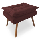 Poltrona + Puff Opala Platinum Decor Marsala