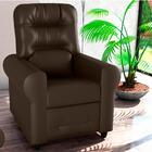Poltrona  Descanso Reclinável Andrea Sintetico Marrom