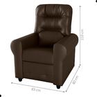 Poltrona  Descanso Reclinável Andrea Sintetico Marrom