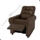 Poltrona  Descanso Reclinável Andrea Sintetico Marrom