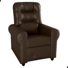 Poltrona  Descanso Reclinável Andrea Sintetico Marrom