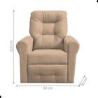 Poltrona  Descanso Reclinável Andrea Suede Bege