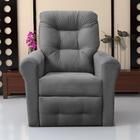 Poltrona  Descanso Reclinável Andrea Suede Cinza