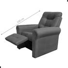Poltrona  Descanso Reclinável Andrea Suede Cinza