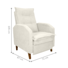 Poltrona  Reclinável Alef Boucle Bege