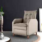 Poltrona  Reclinável Alef Veludo Turkey Cappuccino