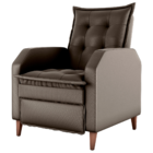 Poltrona  Reclinável Alef Veludo Turkey Marrom