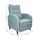 Poltrona  Reclinável Leeds Boucle Azul