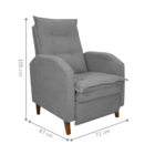 Poltrona  Reclinável Leeds Boucle Cinza