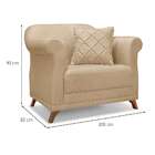 Poltrona Abruzzo Linho Dourada