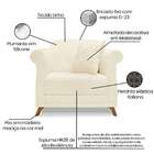 Poltrona Abruzzo Linho Pérola