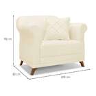 Poltrona Abruzzo Linho Pérola