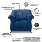 Poltrona Abruzzo Suede Azul Marinho