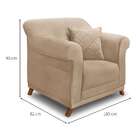 Poltrona Abruzzo Suede Bege