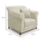 Poltrona Abruzzo Veludo Bege