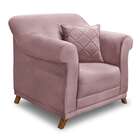 Poltrona Abruzzo Veludo Lilás