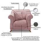 Poltrona Abruzzo Veludo Lilás