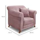 Poltrona Abruzzo Veludo Lilás