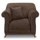 Poltrona Abruzzo Veludo Marrom