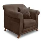 Poltrona Abruzzo Veludo Marrom