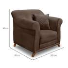 Poltrona Abruzzo Veludo Marrom