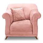 Poltrona Abruzzo Veludo Rosa