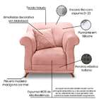 Poltrona Abruzzo Veludo Rosa