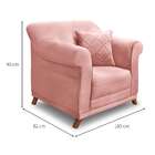 Poltrona Abruzzo Veludo Rosa