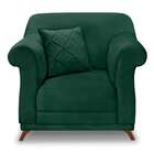 Poltrona Abruzzo Veludo Verde Floresta
