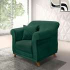 Poltrona Abruzzo Veludo Verde Floresta